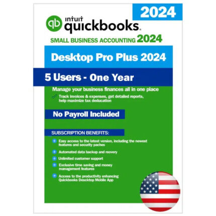 QuickBooks Desktop Pro Plus 2024 – 1 Year Subscription –(5 Users)
